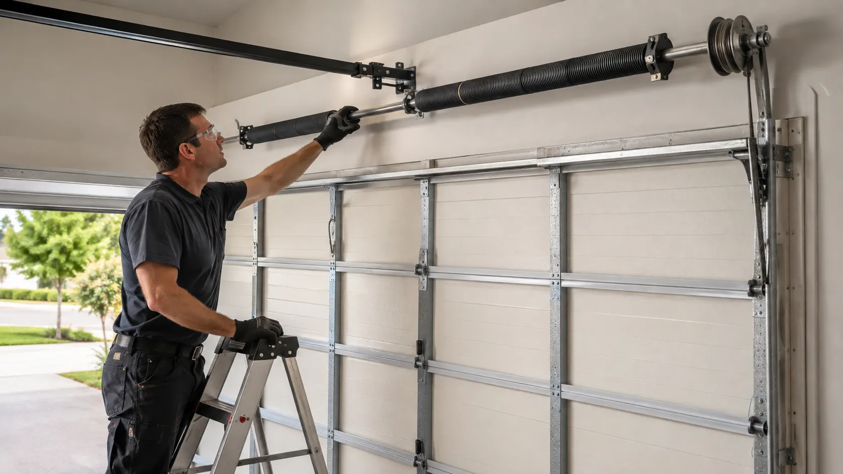 Garage Door Maintenance for Brookshire Homes in Katy
