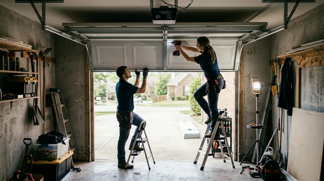 Panel Replacement for Brookshire's Late-1980s Garage Doors in Katy